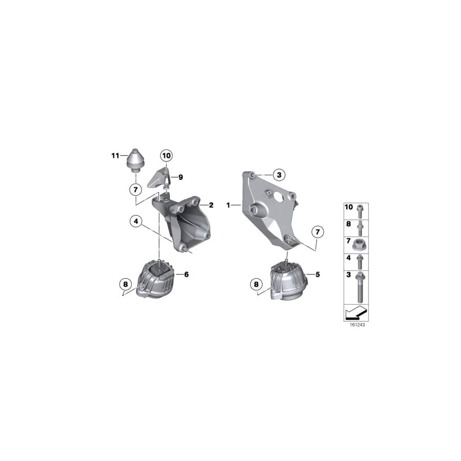 Genuine BMW 22116768799 E92 E91 E88 Engine Mount (Inc. 316d, 320d & 120d) | ML Performance UK Car Parts