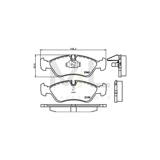 Hella 8DB 355 007-761 Brake Pad Set Prepared For Wear Indicator | ML Performance Car Parts