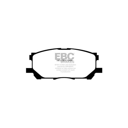 EBC DP41681R Lexus Toyota Yellowstuff Front Brake Pads (Inc. RX300, RX350, RX400h, Harrier) 2 | ML Performance UK Car Parts