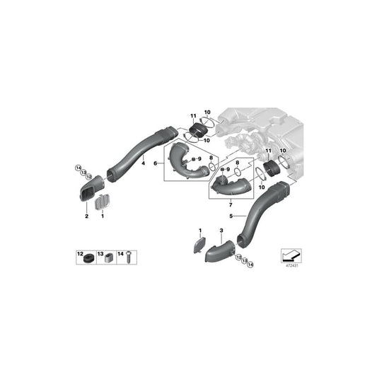 Genuine BMW 13717991433 G12 Unfiltered Air Snorkel ZYL 1-4 (Inc. ALPINA B7) | ML Performance UK Car Parts