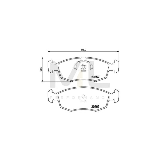 Brembo P 23 079 Brake Pad Set Excl. Wear Warning Contact | ML Performance Car Parts