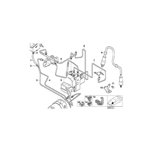 Genuine BMW 34321165972 E52 Pipe M12/M12 (Inc. ALPINA V8 & Z8) | ML Performance UK Car Parts