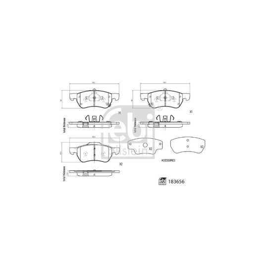 Febi Bilstein 183656 Brake Pad Set For Mg Zs Off-Road