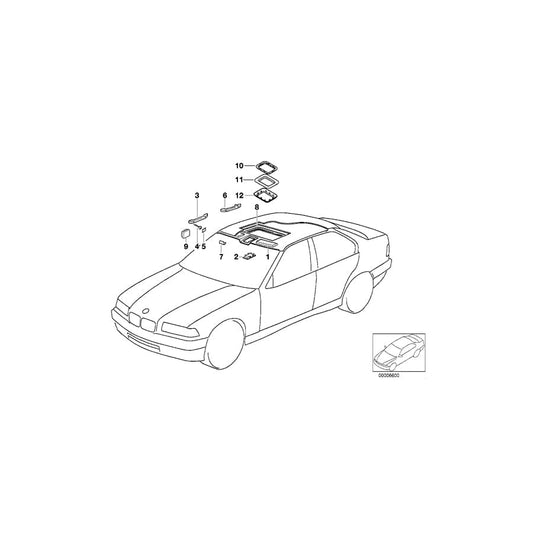 Genuine BMW 51168198012 E36 Handle Rear Right SCHWARZ (Inc. 325is) | ML Performance UK Car Parts
