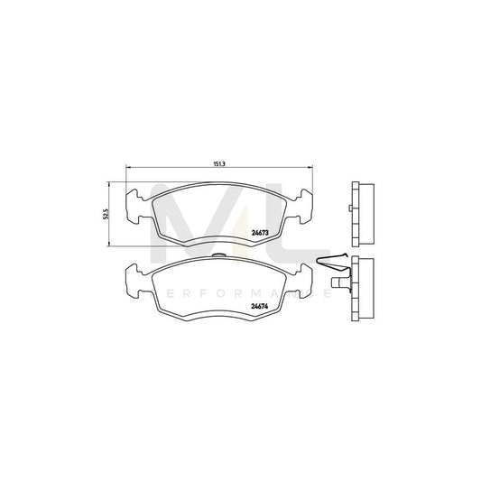 Brembo P 68 039 Brake Pad Set Excl. Wear Warning Contact | ML Performance Car Parts