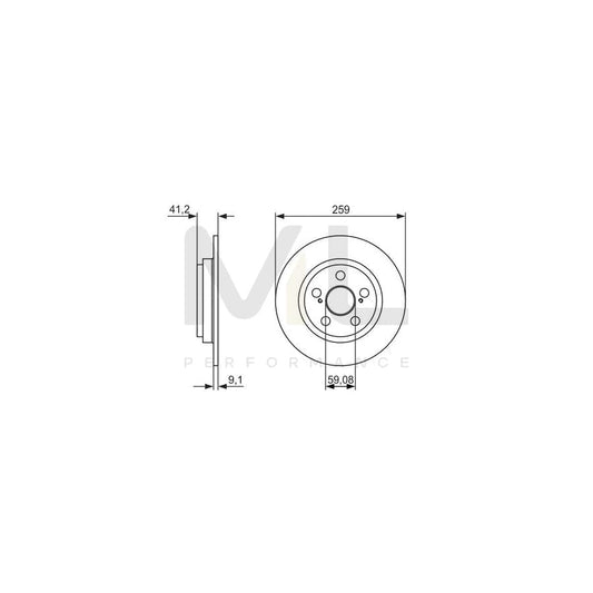 BOSCH 0 986 479 766 Brake Disc for TOYOTA Urban Cruiser (XP110) Solid, Oiled, High-carbon | ML Performance Car Parts
