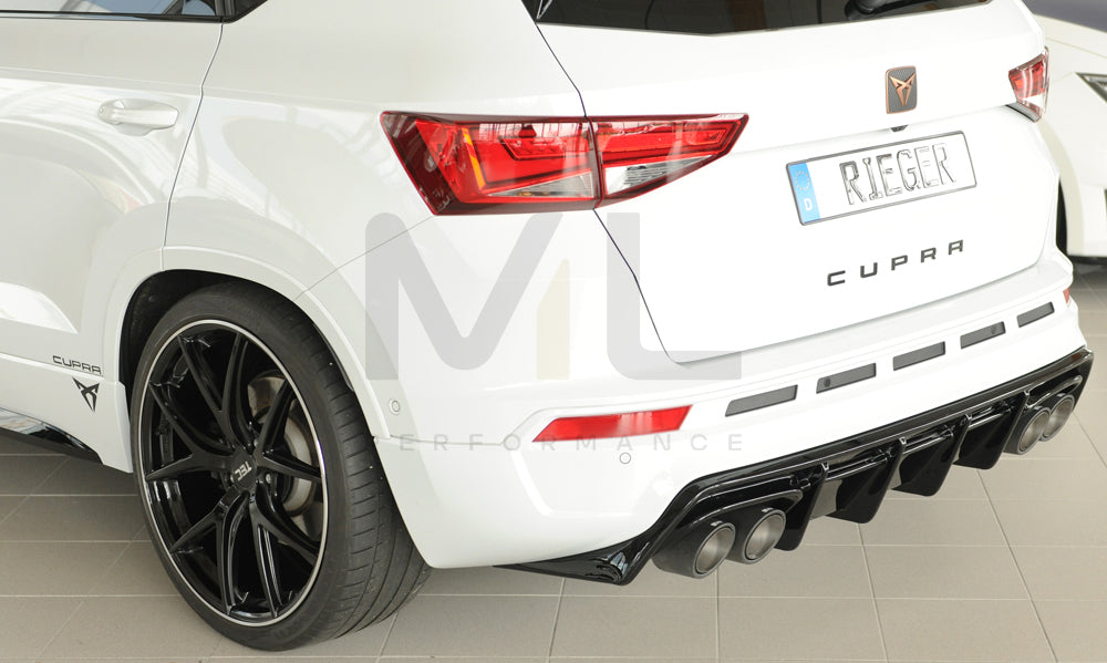 Rieger 00088228 SEAT 5FP Ateca Cupra Rear Diffuser 6 | ML Performance UK Car Parts