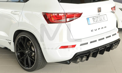 Rieger 00088228 SEAT 5FP Ateca Cupra Rear Diffuser 6 | ML Performance UK Car Parts