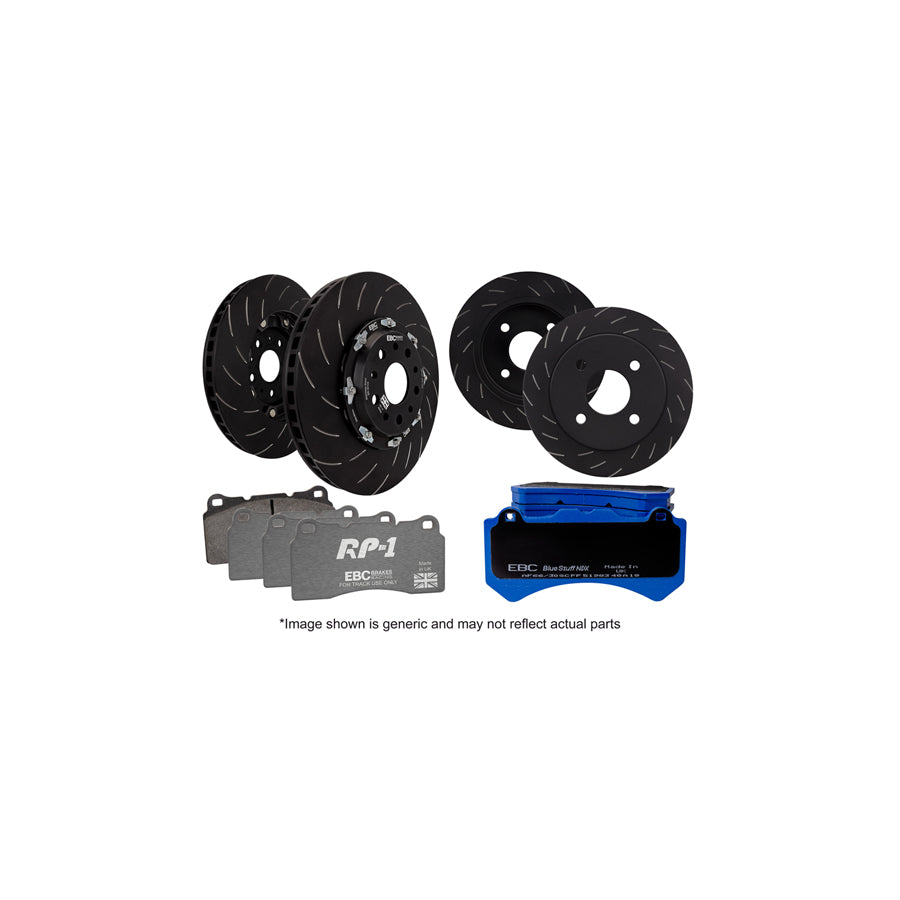 EBC P2DK036RP1 Honda Civic Full Vehicle Kit RP1 Full Race Pads & 2-Piece Fully-Floating Discs - ATE Caliper 1 | ML Performance UK Car Parts
