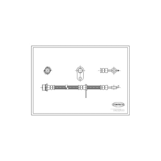 Corteco 19033522 Brake Hose For Toyota Avensis Verso (M2) | ML Performance UK