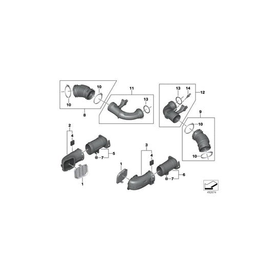 Genuine BMW 13718655215 G15 G30 G14 Hose Clamp L66-86 (Inc. M850iX, ALPINA B7 & 750LiX) | ML Performance UK Car Parts