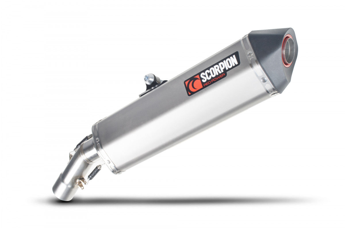 Scorpion RBM71SEO BMW Serket Parallel Slip-On - Brushed Stainless Steel Sleeve (F800 GT / F800 R) | ML Performance UK UK