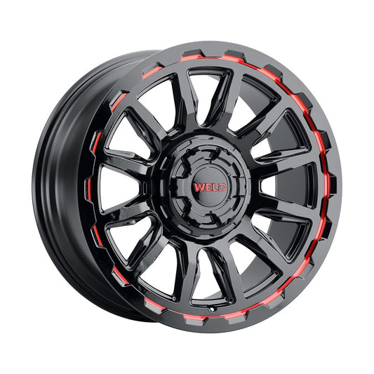 Weld W13800098600-P2 Gauntlet W138 Wheel 20x10 6x139.7 ET13 BS6 Gloss Black MIL RED