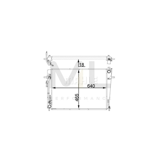 MAHLE ORIGINAL CR 1406 000P Engine radiator for KIA Sportage III (SL) Brazed cooling fins, Automatic Transmission, Manual Transmission | ML Performance Car Parts