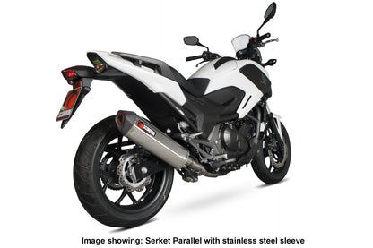 Scorpion RHA163CEO Honda Serket Parallel Slip-On - Carbon Fibre Sleeve (NC700 S / NC700 X) | ML Performance UK UK
