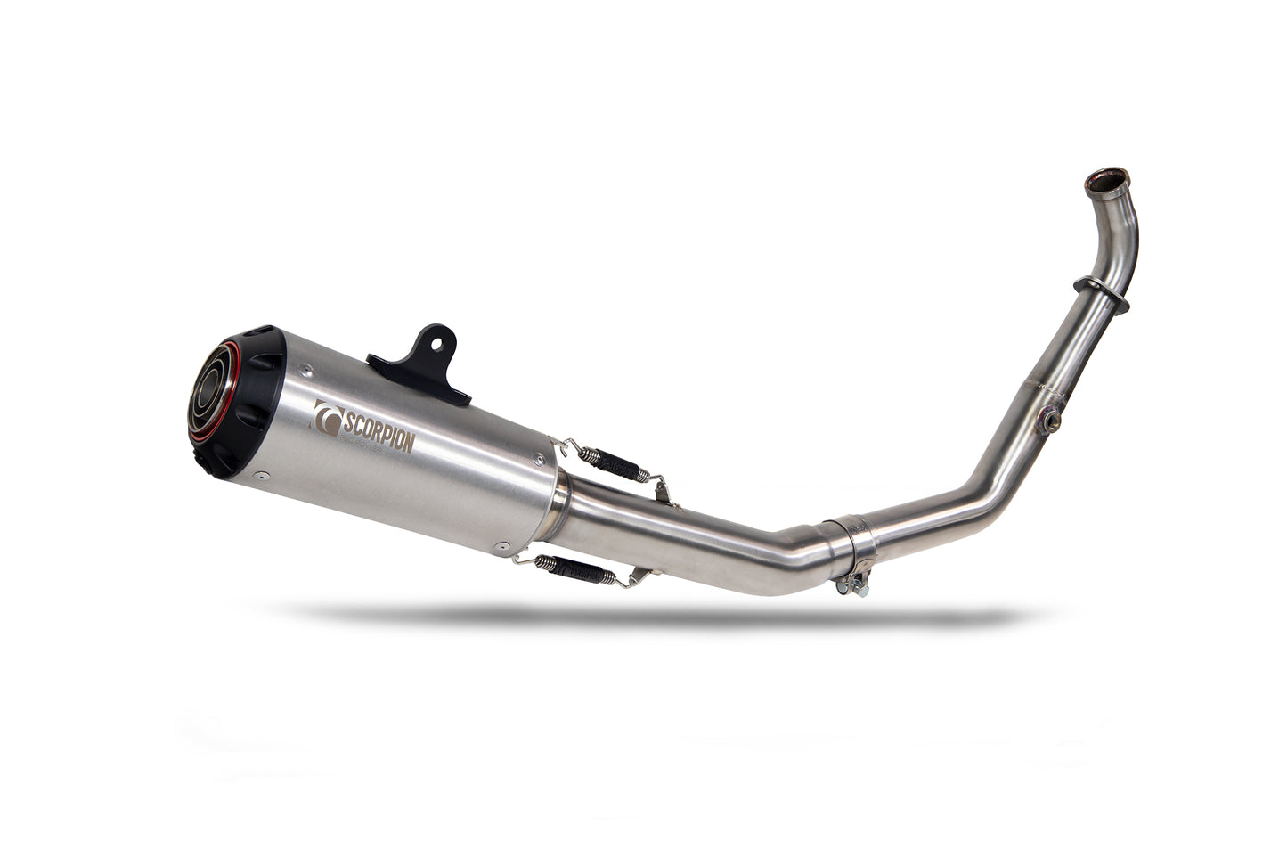 Scorpion PYA117SYSSEO Yamaha XSR-125 Red Power Full System - Brushed Stainless Steel Sleeve | ML Performance UK UK