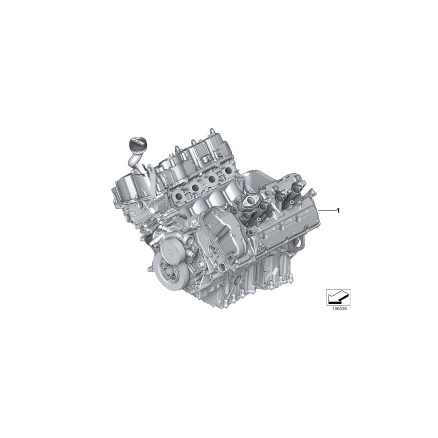 Genuine BMW 11002420727 F15 F16 Exch. Short Engine N63B44B. (Inc. X5 50iX & X6 50iX) | ML Performance UK Car Parts