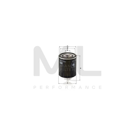 MANN-FILTER WK 718/2 Fuel filter Spin-on Filter | ML Performance Car Parts
