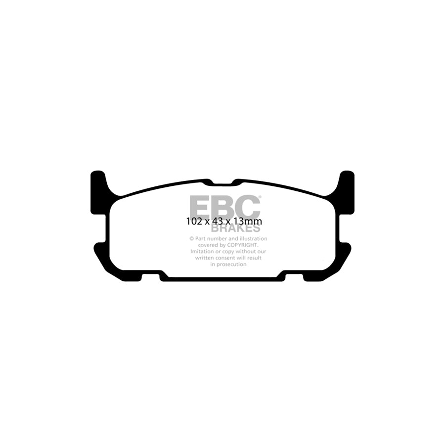 EBC DP41685R Mazda MX5 Mk2 Yellowstuff Rear Brake Pads - Akebono Caliper 2 | ML Performance UK Car Parts