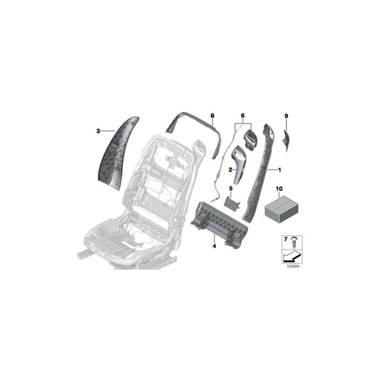 Genuine BMW 52108066657 F06 F13 Trim For Backrest, Outer Left SAKHIR ORANGE (Inc.  & M6) | ML Performance UK Car Parts