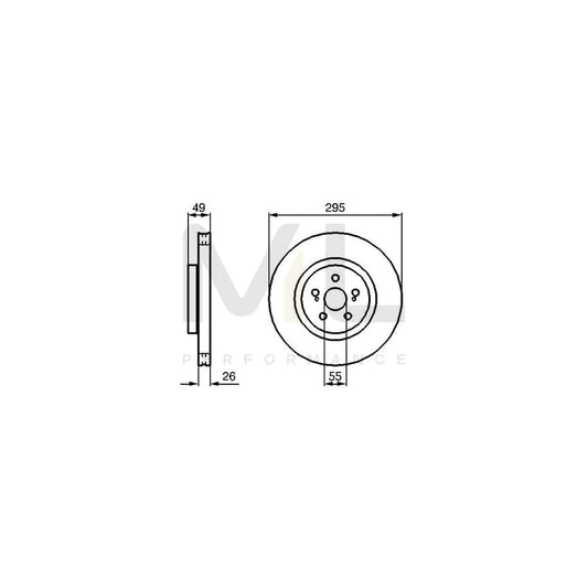 BOSCH 0 204 173 009 Brake Disc for TOYOTA AVENSIS | ML Performance Car Parts