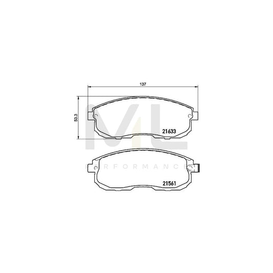 Brembo P 79 030 Brake Pad Set With Acoustic Wear Warning | ML Performance Car Parts