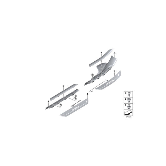 Genuine BMW 51477407306 G11 G12 Cover Molding, Sill, Rear Inner Right CANBERRABEIGE (Inc. 730LdX, 750Li & Alpina B7) | ML Performance UK