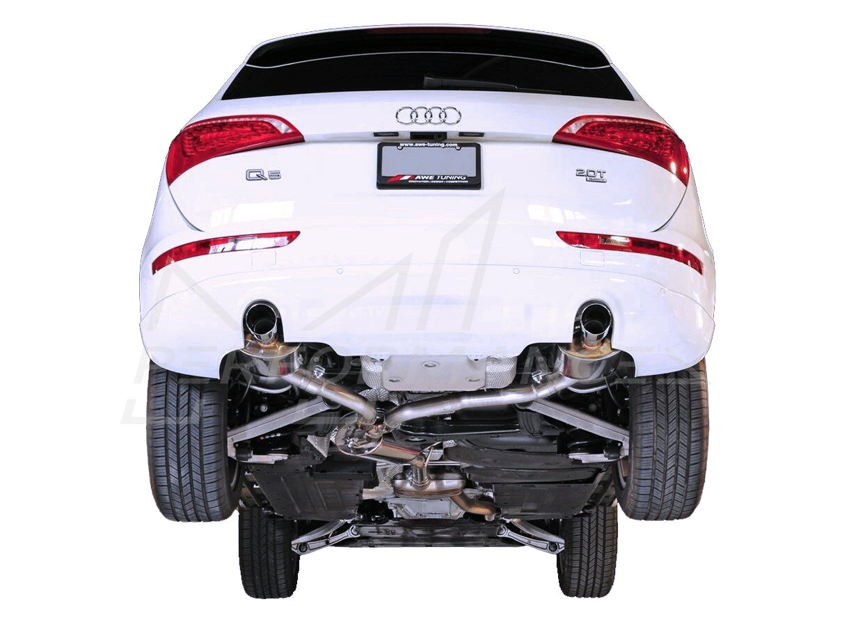 AWE Tuning Audi 2.0 TFSI B8 Q5 Touring Edition Exhaust with Chrome Tailpipes - ML Performance UK