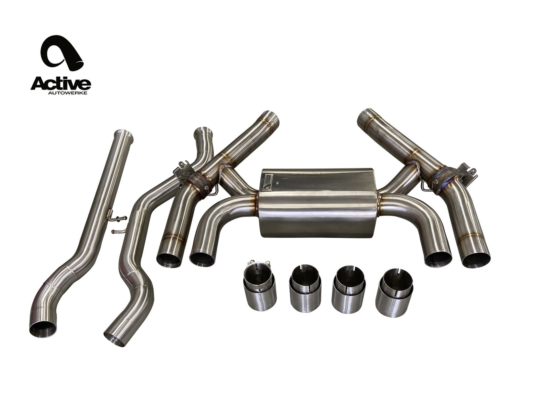 Active Autowerke BMW F87 LCI M2 Competition Valved Rear Axle-Back Exhaust - ML Performance UK