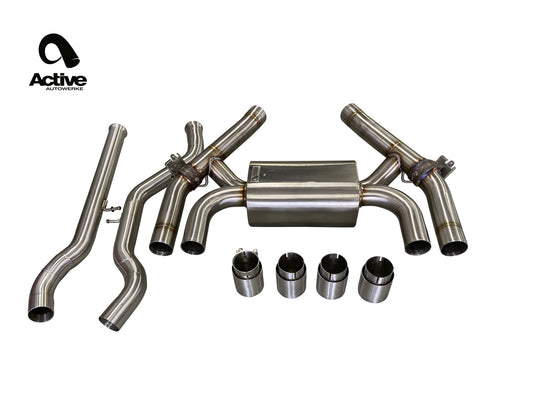 Active Autowerke BMW F87 LCI M2 Competition Valved Rear Axle-Back Exhaust - ML Performance UK