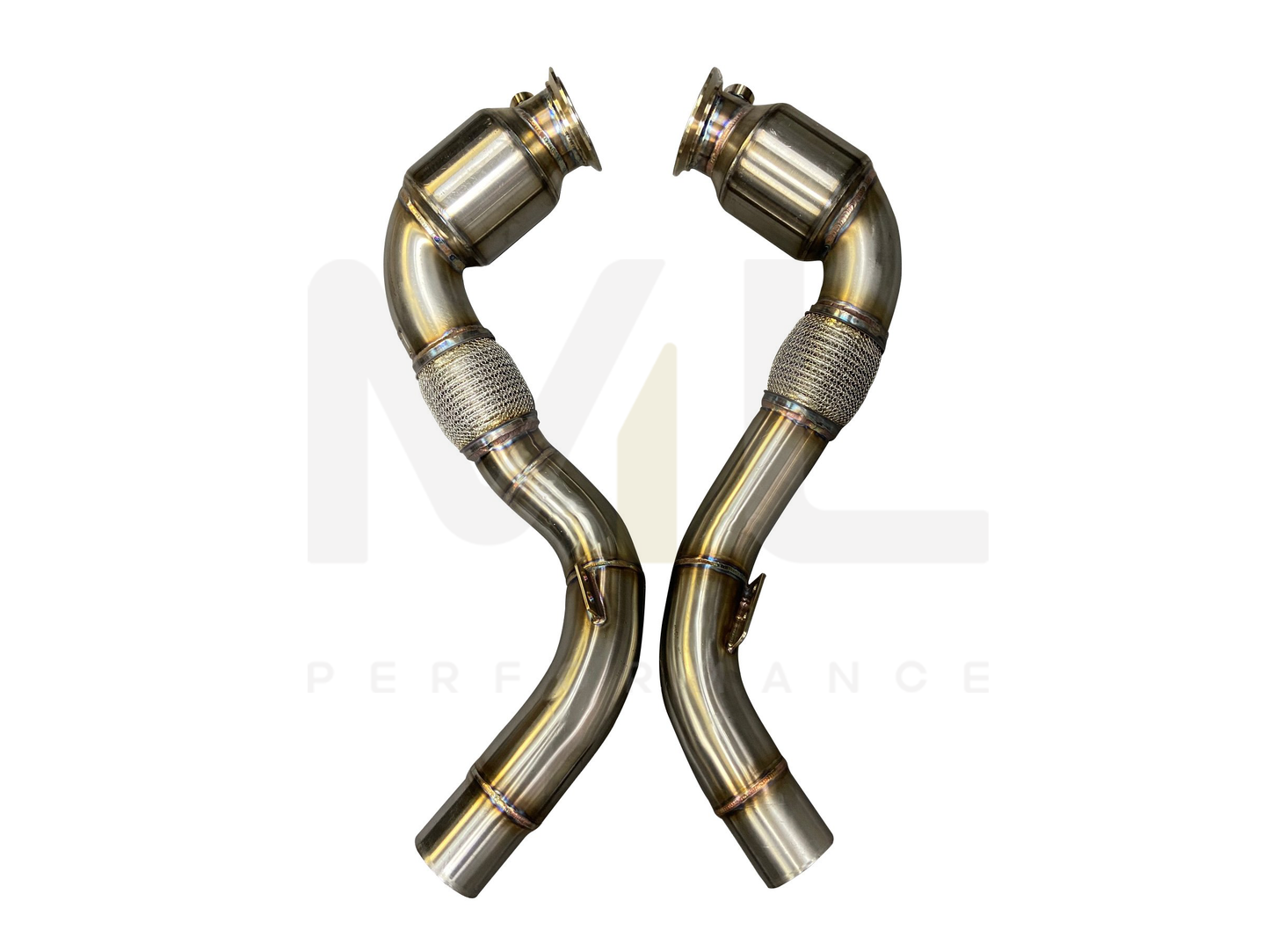 Active Autowerke BMW S63 N63 E70 E71 F85 F86 Sport Cat Downpipe (Inc. X5 50ix, X6 50ix, X5 M & X6 M) - ML Performance UK
