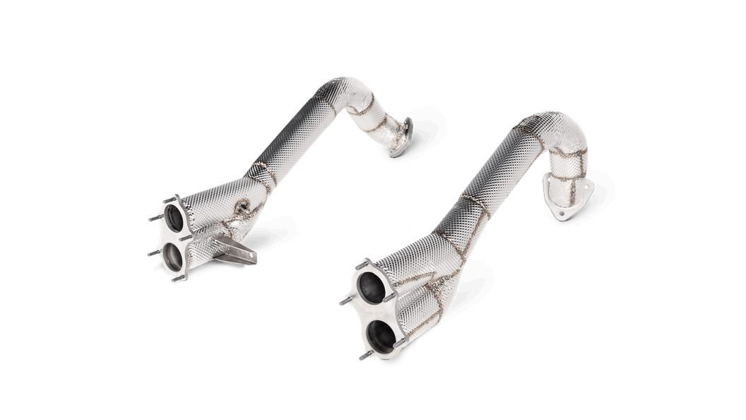 Akrapovič Porsche 718 Titanium Link Pipe Set (Cayman GT4 & Boxster Spyder) - ML Performance UK