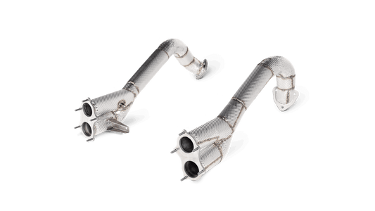 Akrapovič Porsche 718 Titanium Link Pipe Set (Cayman GT4 & Boxster Spyder) - ML Performance UK