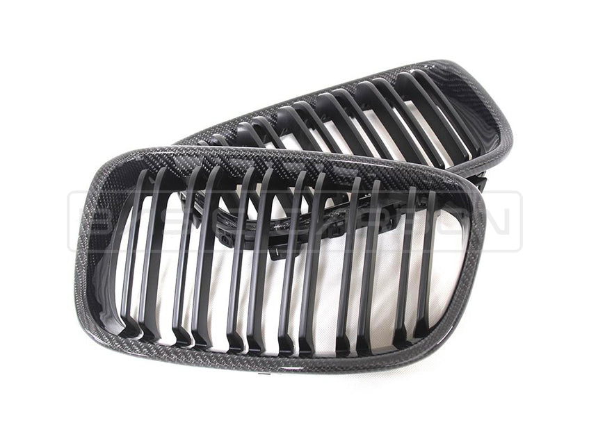 Basic Carbon BMW 1 Series F20 F21 Pre-LCI Carbon Fibre Kidney Grille (inc. 114d, 118i, 125i & M135i) - ML Performance UK