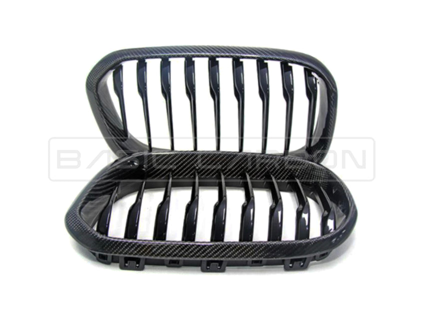 Basic Carbon BMW F20 F21 LCI Carbon Fibre Kidney Grille (Inc. 125i, M135i & M140i) - ML Performance UK