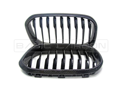 Basic Carbon BMW F20 F21 LCI Carbon Fibre Kidney Grille (Inc. 125i, M135i & M140i) - ML Performance UK