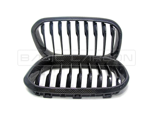 Basic Carbon BMW F20 F21 LCI Carbon Fibre Kidney Grille (Inc. 125i, M135i & M140i) - ML Performance UK