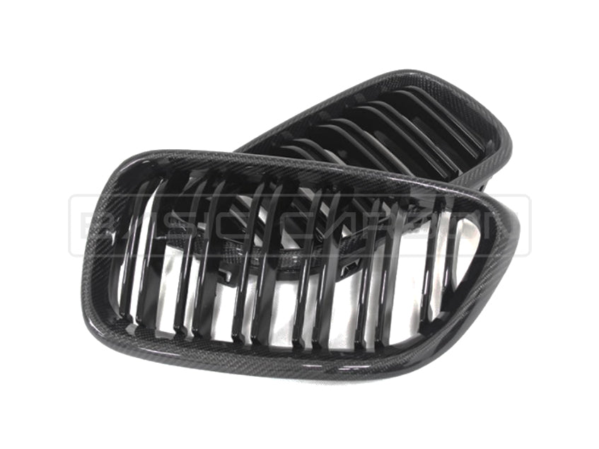 Basic Carbon BMW F20 F21 LCI Carbon Fibre Kidney Grille (Inc. 125i, M135i & M140i) - ML Performance UK