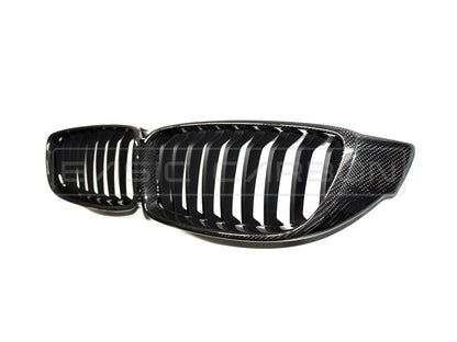 Basic Carbon BMW F30 F32 F80 F82 Gloss Carbon Fibre Kidney Grille (Inc. 340i, 440i, M3 & M4) - ML Performance UK