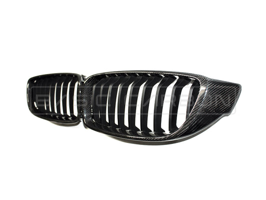 Basic Carbon BMW F30 F32 F80 F82 Gloss Carbon Fibre Kidney Grille (Inc. 340i, 440i, M3 & M4) - ML Performance UK