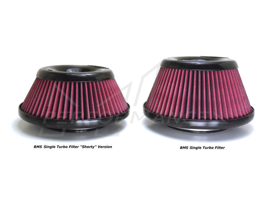 BMS BMW N54 Silicone Single Turbo Filter - ML Performance UK