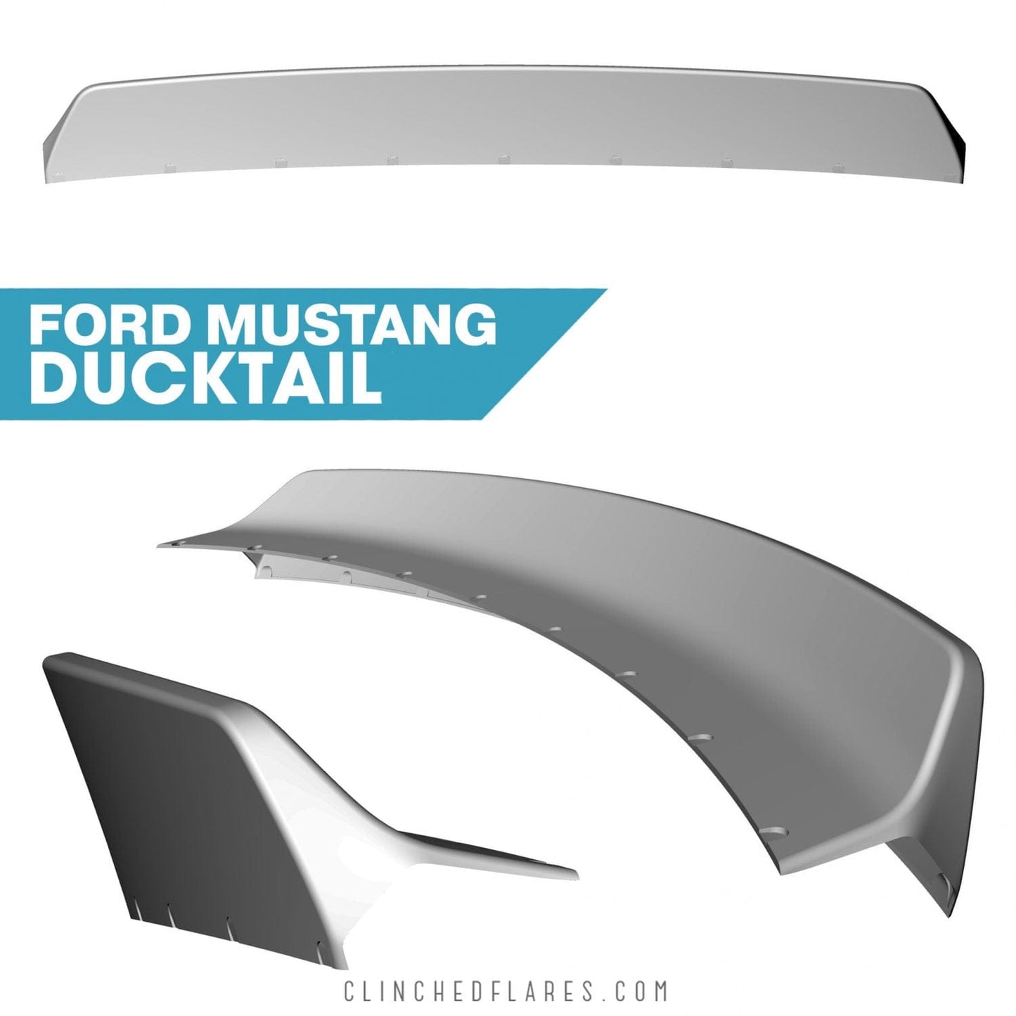 Clinched Ford Mustang S550 Ducktail Spoiler | ML Performance UK Car Parts