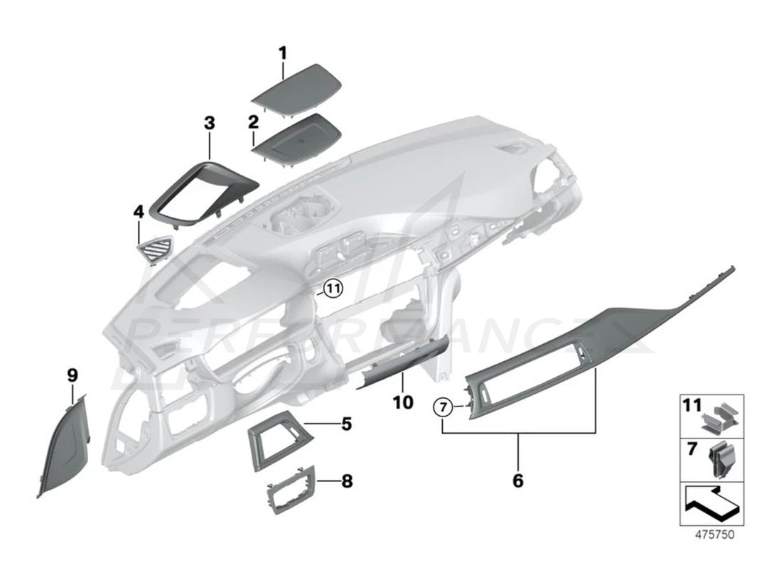 BMW Carbon Fibre Interior Dash Trim F80 F82 (M3 & M4) - ML Performance UK