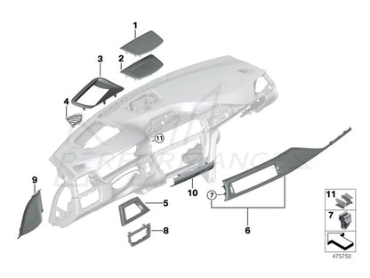 BMW Carbon Fibre Interior Dash Trim F80 F82 (M3 & M4) - ML Performance UK