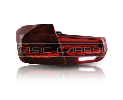 Basic Carbon BMW F30 F35 F80 GTS Style LED Tail Lights (Inc. 330i, 335i, 340i & M3)