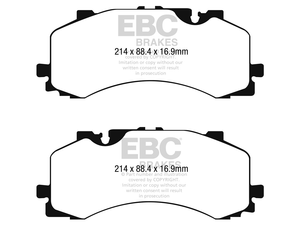 EBC Audi 4M Greenstuff 6000 Series Truck And SUV Front Brake Pads - Akebono Caliper (Q7 & SQ7) - ML Performance UK