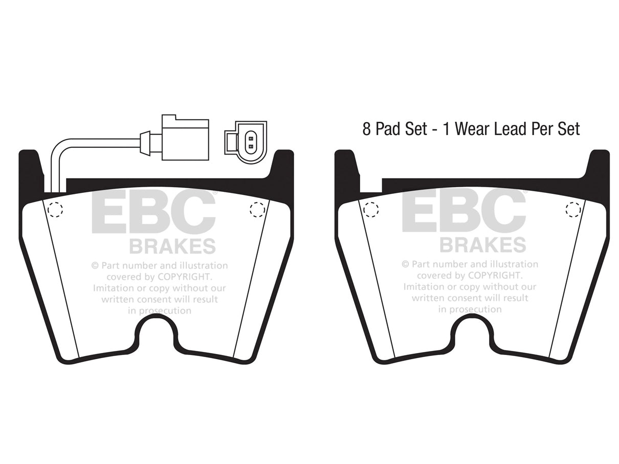 EBC Audi 8S 8U 8V Redstuff Sport Front Brake Pads - ATE Caliper (RS3, RSQ3 & TTRS) - ML Performance UK