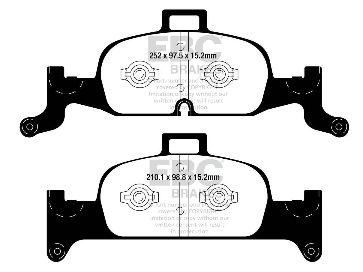 EBC Audi B9 A4 Redstuff Sport Front Brake Pads - ATE Caliper - ML Performance UK