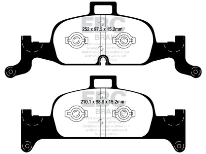 EBC Audi B9 C8 Greenstuff 2000 Series Sport Front Brake Pads - ATE Caliper (A4, A5, A6 & A7) - ML Performance UK