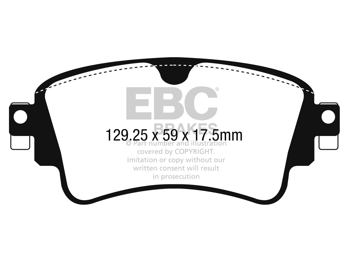 EBC Audi B9 C8 Greenstuff 2000 Series Sport Rear Brake Pads - TRW Caliper (Inc. A4, A5 & A6) - ML Performance UK